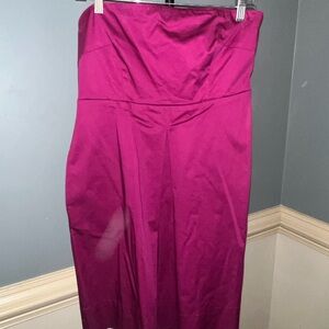 New York & Company Strapless Fuchsia Dress zippered wedding back‎ formal